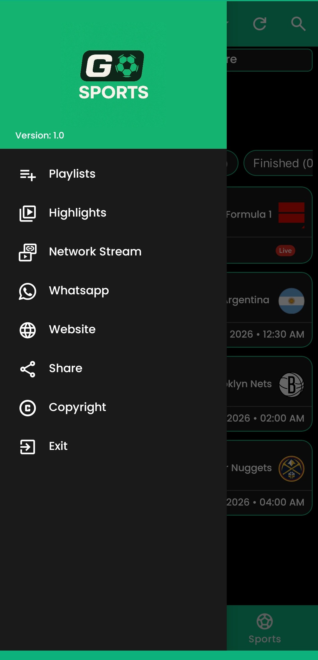 Go Sports app screenshot 4